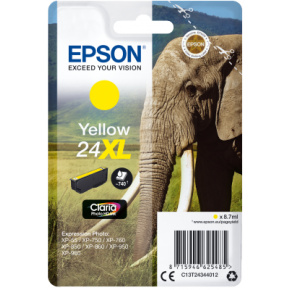 Epson Singlepack Yellow 24XL Claria Photo HD Ink