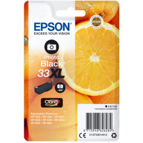 Epson Singlepack Photo Black 33XL Claria Prem. Ink