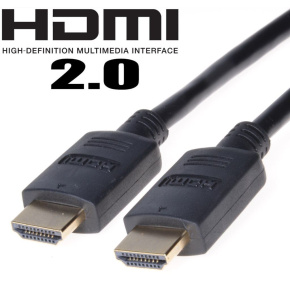 PremiumCord HDMI 2.0 High Speed+Ethernet, pozlátené konektory, 1m