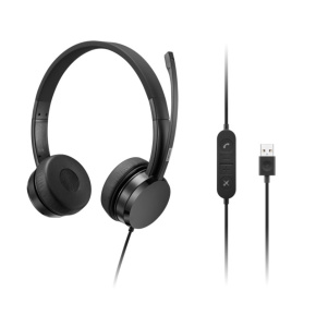 Lenovo slúchadlá USB-A Wired Stereo On-Ear Headset (with control box)/USB/Čierna