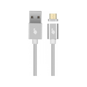 TB Touch magnetický kábel Micro USB strieborný 1m