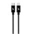 TB kábel USB-C - Lightning opletaný 1m, čierny