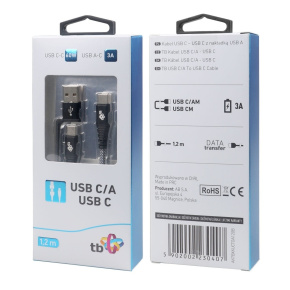 TB Touch 2v1 kábel USB-C - USB C s USB A, 1,2 m